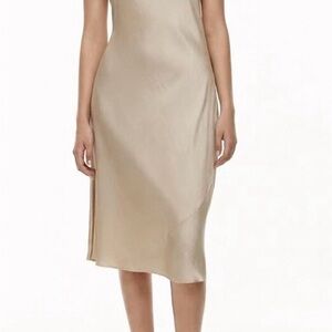 Wilfred Beige/gold Midi Dress